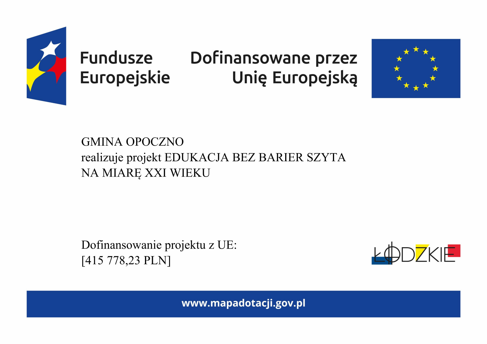 Plakat projektu Edukacja bez barier