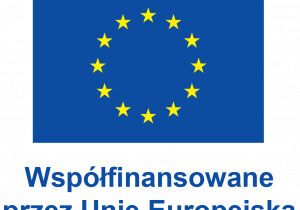 Logo Unii Europejskiej niebieskie żółte gwiazdki