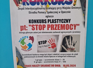 Plakat konkursu "stop przemocy"