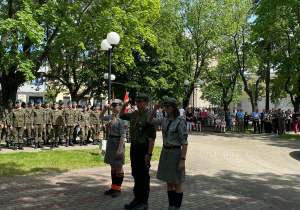 Złożenie kwiatów pod pomnikiem Tadeusza Kościuszki