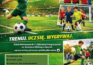 Plakat naboru do klasy sportowej o profilu piłka nożna